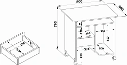Стол для компьютера Сокол КСТ-10.1 столешница ЛДСП бетон (00-00015984)