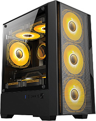 Корпус Оклик OCC-MN307 черный без БП mATX 8x120mm 2xUSB2.0 1xUSB3.0 audio bott PSU