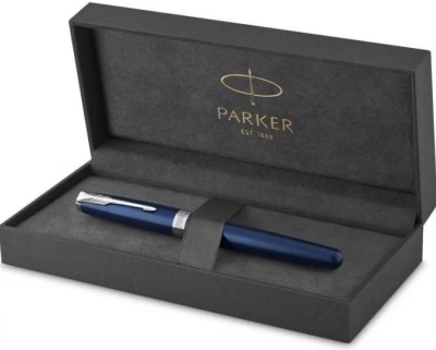 Ручка роллер Parker Sonnet Core T539 (1931535) LaqBlue CT F черн. черн. подар.кор.