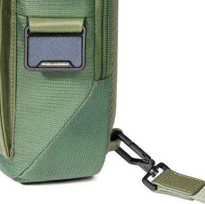 Рюкзак слинг мужской Piquadro Orion CA6625S136/VE хаки ткань/натур.кожа