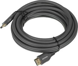 Кабель аудио-видео Philips SWV7150/56 HDMI (m)/HDMI (m) 5м. позолоч.конт. серый