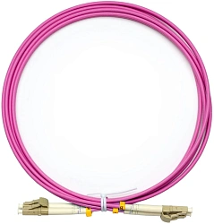 Патч-корд Cabeus OP-50-OM4-LC-LC-2M 2x50/125 OM4 LC дуплекс-LC дуплекс 2м LSZH розовый