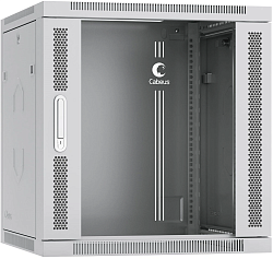 Шкаф коммутационный Cabeus (SH-05F-12U60/45-R) настенный 12U 600x450мм пер.дв.стекл 50кг серый 390мм IP20 сталь