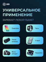 Мобильный аккумулятор Cactus CS-PBFSFT-10000 10000mAh 10.5W 2.1A 2xUSB-A черный