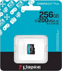 Флеш карта microSDXC 256GB Kingston SDCG4/256GBSP Canvas Go! Plus V10 A2 w/o adapter