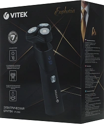 Бритва роторная Vitek Euphoria VT-2369 реж.эл.:3 питан.:элек.сеть/аккум. черный