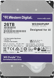 Жесткий диск WD SATA-III 26TB WD260PURP Purple Pro (7200rpm) 512Mb 3.5"