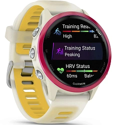 Смарт-часы Garmin Forerunner 570 42мм 1.3" AMOLED корп.белый/розовый рем.белый (010-02970-02)