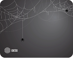 Коврик для мыши Cactus Spider gray черный 250x200x3мм (CS-MP-D13S)