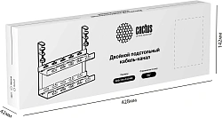 Кабель-канал Cactus CS-CM-400-2WT для столов 40x13.4x34.2см белый