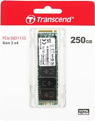 Накопитель SSD Transcend PCIe 3.0 x4 250GB TS250GMTE115S 115S M.2 2280 0.2 DWPD