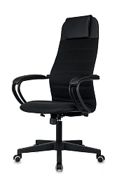 Кресло руководителя Бюрократ CH-NOVA TW черный TW-11 с подголов. крестов. пластик