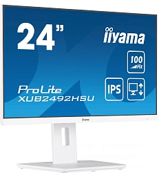 Монитор Iiyama 23.8" ProLite XUB2492HSU-W6 белый IPS LED 0.4ms 16:9 HDMI M/M матовая HAS Piv 250cd 178гр/178гр 1920x1080 100Hz DP FHD USB 4.9кг