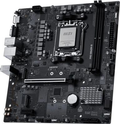 Материнская плата MSI PRO B840M-B SocketAM5 AMD B840 2xDDR5 ATX AC`97 8ch(7.1) 2.5Gg RAID+VGA+HDMI