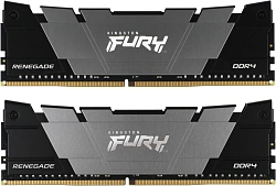 Память DDR4 2x32GB 3200MHz Kingston KF432C16RB2K2/64 Fury Renegade Black RTL Gaming PC4-25600 CL16 DIMM 288-pin 1.35В dual rank с радиатором Ret