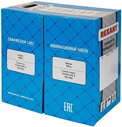 Кабель информационный Rexant 01-0050 кат.6 UTP 4 пары нг(А)-HF внутренний 305м оранжевый