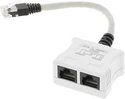 Адаптер Hyperline (SPL-YT4-E2-E2) белый (упак.:1шт)