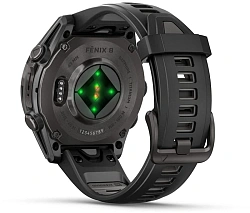 Смарт-часы Garmin Fenix 8 43мм 1.3" AMOLED корп.черный рем.черный разм.брасл.:108-182мм (010-02903-21)