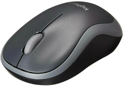 Мышь Logitech M186 черный/серый оптическая 1000dpi беспров. USB для ноутбука 2but (910-004131)