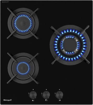 Газовая варочная поверхность Weissgauff HGG 451 BGV Nano черный