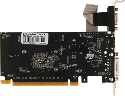 Видеокарта Afox PCI-E 3.0 AF610-2048D3L7-V6 NVIDIA GeForce GT 610 2Gb 64bit GDDR3 810/1333 DVIx1 HDMIx1 CRTx1 HDCP Ret