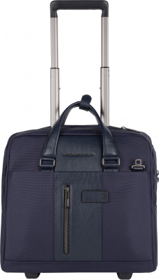 Сумка дорожная Piquadro BRIEF2 (BV4729BR2/BLU) 40x36x16см 24л. 2.468кг. нейлон/натур.кожа темно-синий