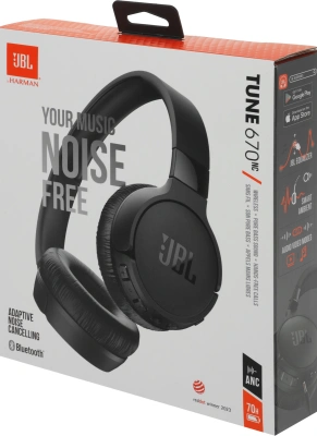 Гарнитура накладные JBL Tune 670NC черный беспроводные bluetooth оголовье (JBLT670NCBLKCN)