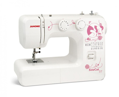 Швейная машина Janome Sew Cat 57 белый/рисунок