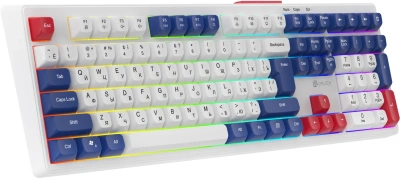 Клавиатура Оклик 725G белый/красный USB Multimedia for gamer LED (2070294)