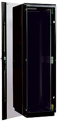 Шкаф серверный ЦМО (ШТК-М-42.8.10-1ААА-9005) напольный 42U 800x1000мм пер.дв.стекл задн.дв.спл.стал.лист 2 бок.пан. направл.под закл.гайки 550кг черный 855мм 134.6кг 180град. 2030мм IP20 сталь