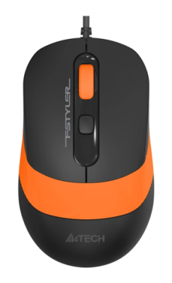 Мышь A4Tech Fstyler FM10 черный/оранжевый оптическая 1600dpi USB 4but (FM10 ORANGE)