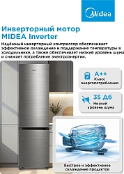 Холодильник Midea MDRB509FGF46ID 2-хкамерн. нержавеющая сталь