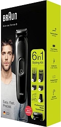 Триммер Braun 5 MGK3225 черный (насадок в компл:5шт)