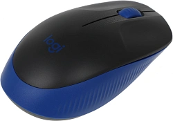 Мышь Logitech M190 черный/синий оптическая 1000dpi беспров. USB 2but (910-005925)