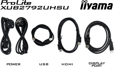 Монитор Iiyama 27" ProLite XUB2792UHSU-B6 черный IPS LED 16:9 HDMI M/M матовая HAS Piv 1300:1 350cd 178гр/178гр 3840x2160 60Hz DP 4K USB 6.3кг
