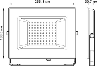 Прожектор уличный Gauss Elementary светодиодный 100Втчерный (613100100P)