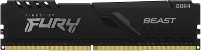 Память DDR4 8Gb 3600MHz Kingston KF436C17BB/8 Fury Beast Black RTL Gaming PC4-28800 CL17 DIMM 288-pin 1.35В single rank с радиатором Ret