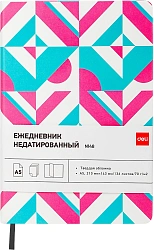 Ежедневник Deli COLORING CN148 A5 обложка картон 136стр. розовый/голубой