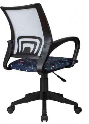 Кресло детское Бюрократ Burokids 1 темно-синий зодиак крестов. пластик