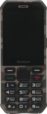 Мобильный телефон XENIUM X300 зеленый моноблок 2Sim 2.8" 240x320 Nucleus 0.3Mpix GSM900/1800 MP3 FM microSD max32Gb