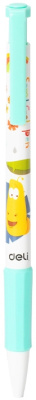 Набор ручек шариков. Deli Larva (EQ26-BK-P) ассорти черн. черн. кор.карт. (12шт) линия 0.5мм резин. манжета