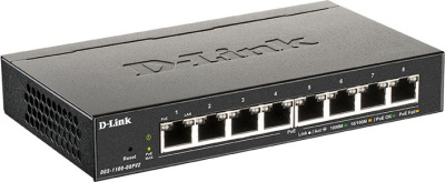 Коммутатор D-Link DGS-1100-08PLV2/A1A (L2) 8x1Гбит/с 4PoE+ 80W настраиваемый