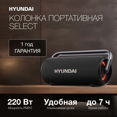 Колонка порт. Hyundai Select H-PS1029 черный 220W 4.1 BT 10м 4800mAh