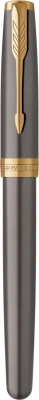 Ручка перьев. Parker Sonnet Grey Core GT (2213680) сталь нержавеющая F подар.кор.