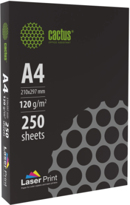 Бумага Cactus CS-LPA4120250 A4/120г/м2/250л./белый для лазерной печати