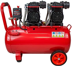 Компрессор поршневой Edon NAC-50/3000 безмасляный 210л/мин 50л 3000Вт красный/черный