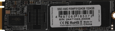Накопитель SSD AMD PCIe 3.0 x4 1TB R3MP31024G8 Radeon M.2 2280