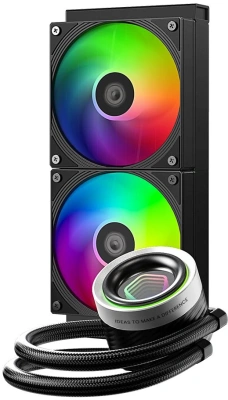 Система водяного охлаждения ID-Cooling FX240 Inf ARGB Soc-AM5/AM4/1200/1700/1851 черный 4-pin 27.2dB Al+Cu 300W Ret