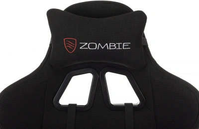 Кресло игровое Zombie Carry черный/серый с подголов. крестов. пластик пластик черный