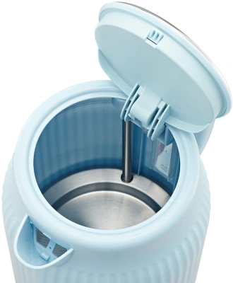 Чайник электрический Kitfort КТ-6790 1.7л. 2200Вт голубой/серебристый корпус: пластик